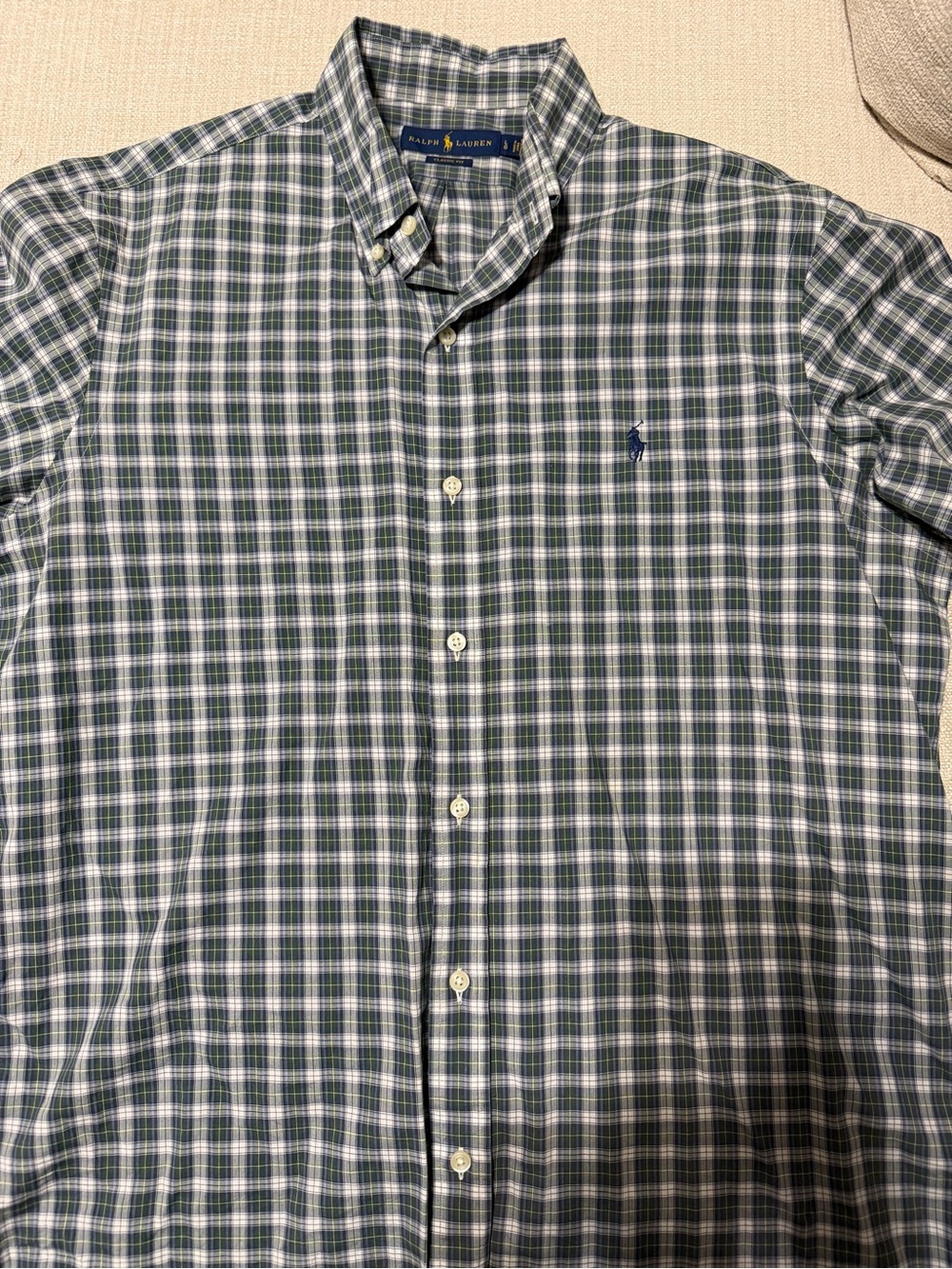 Ralph Lauren Blue & Green Plaid Button-Down Shirt